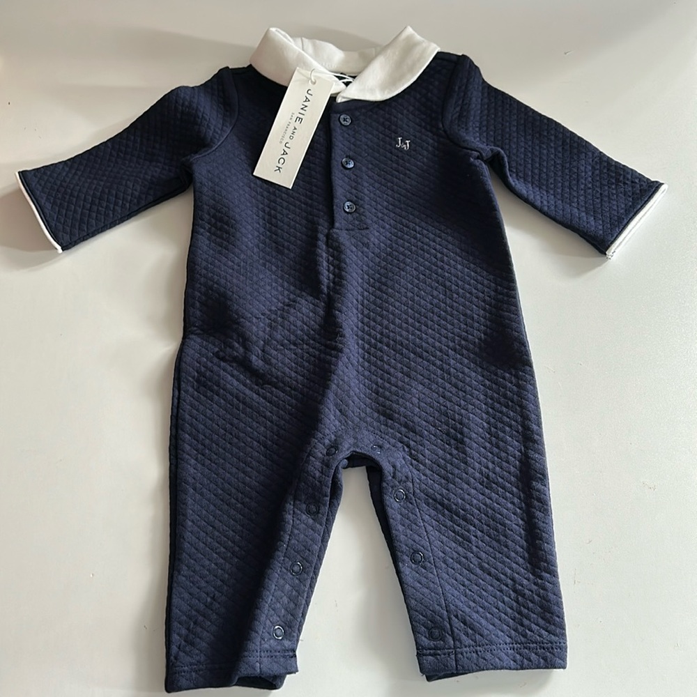 Janie and Jack baby collared one-piece 0-3 months